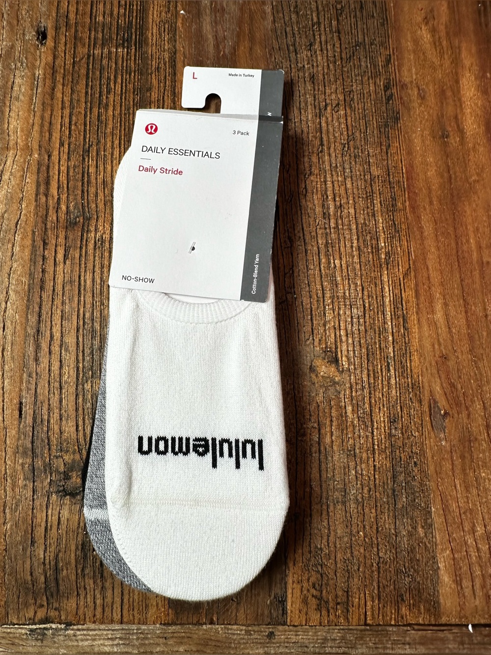 lululemon athletica No-Show Athletic Socks - White & Gray (3-Pack)